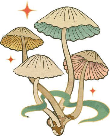 Mushroom Cluster Vintage Faecore Elements, Fashion & Creatures