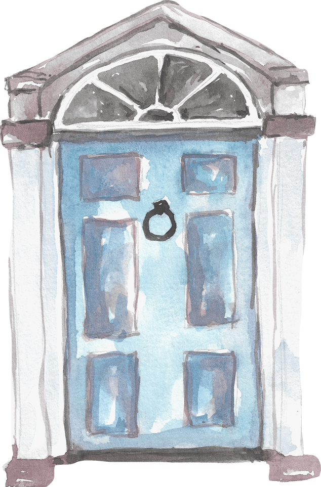 watercolor door aesthetic