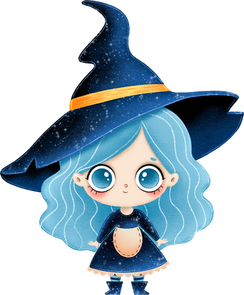 Cute Cartoon Witch Illustration